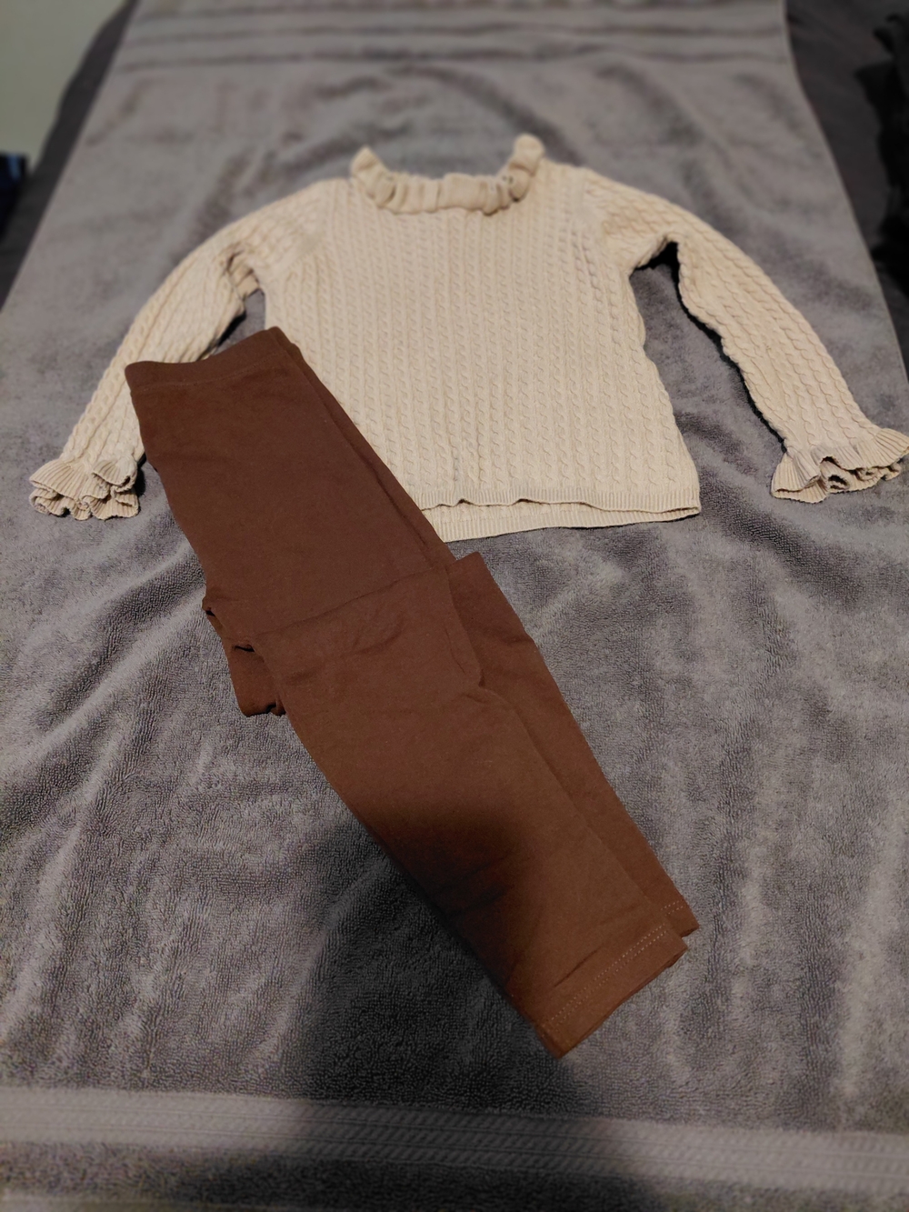 Girl Brown High-Rise Stretch Leggings